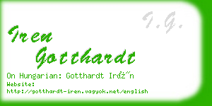 iren gotthardt business card